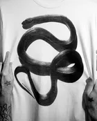 Black Snake on White – Tee