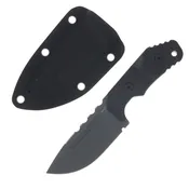 Boker Plus Little Dvalin Black 3.15in Drop Point Fixed Blade Knife BK02BO033