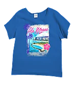 Ala Moana Scenic - Blue Hawaii Dyed Short Sleeve Scoop Neck T-Shirt