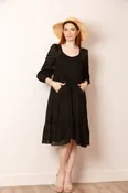Amanda Square Neckline Cotton Dress