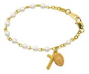 5 1/2″ Gold Pearl Bracelet