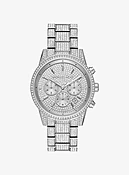 Bryant Pavé Silver-Tone Watch