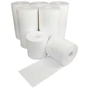 3 1/8" x 170' Full Coverage Adhesive Sticky Thermal Paper Rolls - 12 pack