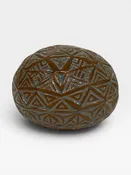 Adult Rattle, Aztec Design - chambray