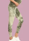 Green Tie Dye Maternity Leggings