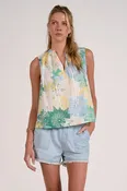 Abstract print top