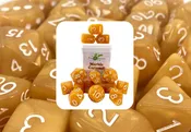 Marble Caramel Dice - Set of 15 w/ Archd4