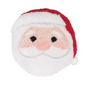 10in. Santa Hooked Round Mini Pillow