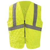 OccuNomix Class 2 High Visibility Miracool Plus Evaporative Vest, Yellow/Lime