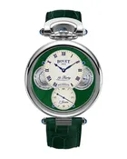 1930 Ivory Lacquered | Steel, Leather, Green Dial
