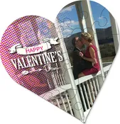 SUBLIMATION WHITE HARDBOARD 23 PIECE HEART SHAPED PUZZLE - 6.7"