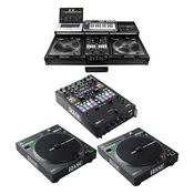2 x RANE DJ TWELVE MKII + 1 x Rane SEVENTY + 1 x Odyssey DJ Coffin Case for Rane Seventy / Seventy-Two Mixer and Two Rane Twelve Players (Black Anodized)