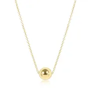 16" necklace gold - classic gold 8mm bead