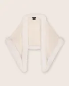 Capri Fur Trimmed Cashmere Shawl