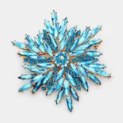 Brooch - Marquise Stone Flower — Ladyb's