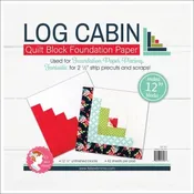 12" Log Cabin Foundation Paper Piecing Pads