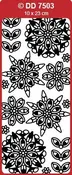 3D Snowflake Medallion (Mandala) Outline Sticker DD7503