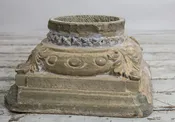 Antique Carved Stone Capital Planter