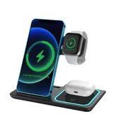 3 In 1 Fast Charging Station/ Folding Wireless Charger Stand