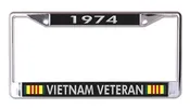 1974 Vietnam Veteran Chrome License Plate Frame