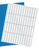(5) Transparent 8.5x11 Labels with (52) .5" x 2.5" Labels per Sheet