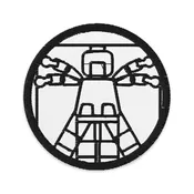 Embroidered Vitruvian Figure Patch — Bricks ROC