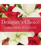 RED & WHITE DESIGNERS CHOICE CHRISTMAS BOUQUET