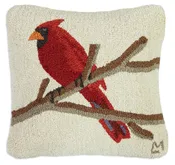 Cardinal Decorative Wool Pillow