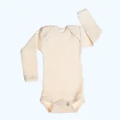 HOCOSA Organic Wool/Silk Snap-Bottom Shirt, Long Sleeves