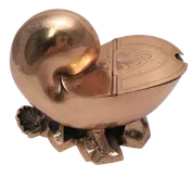 Antique Shell-Form Gilded Silverplate Spoon Warmer
