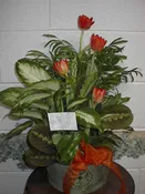 STAMPED TIN PLANTER