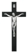 10" BLACK/SILVER CRUCIFIX