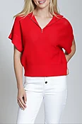 1/2 Zip Open Knit Sweater