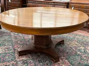 Antique Wood Single Pedestal Table