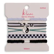 Balance Yin Yang Charm Black & White Hair Tie Bracelets