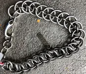 Chainmaille large/small ring stainless steel bracelet