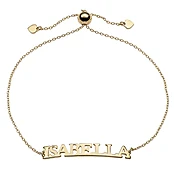 14K Gold over Sterling Adjustable Name Bracelet