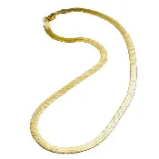 FALLON HAILEY HERRINGBONE CHAIN NECKLACE, MEDIUM - GOLD