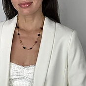 Beaded Tourmaline Chain Necklace