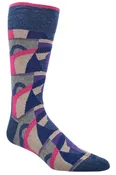 ABSTRACT SOCKS DARK DENIM