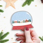 Christmas Snow Globe Sticker