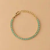 18K Gold Filled CZ Mint Bracelet