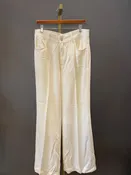 7 For All Mankind Off-White Wide Leg Trouser Pants sz 31
