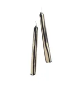 Charcoal Abstract Drip Candle sticks - Pair
