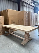 10' WHITE WASH ELM DINING TABLE