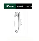 50/100pcs Silver Safety Pins Assorted Sizes
