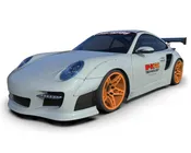 24K RC 1/10 LBWK Works Porsche 997 Full Drift Clear Body w Mods 257mm Wheelbase