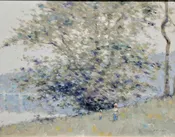 “Landscape with Boats” Oil on Canvas by Andre Gisson (1921 – 2003) SOLD