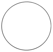 18"Dia Wire Ring (5Mm)  Black  MD081002