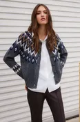 Alina Mixed Media Jacquard Cardigan